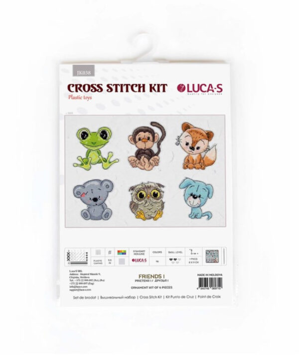 Cross stitch kit Friends 1 8x9 cm SJK038