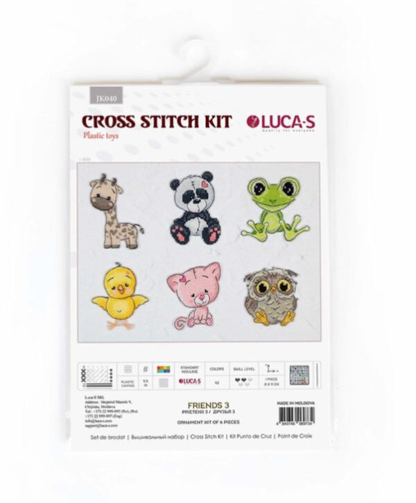 Cross stitch kit Friends 3 8x9 cm SJK040