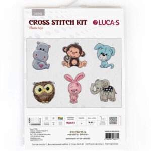 Cross stitch kit Friends 4 8x9 cm SJK041