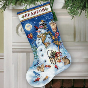 Snowman & Friends Christmas Stocking D70-08839