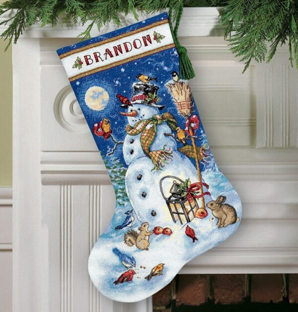 Snowman & Friends Christmas Stocking D70-08839