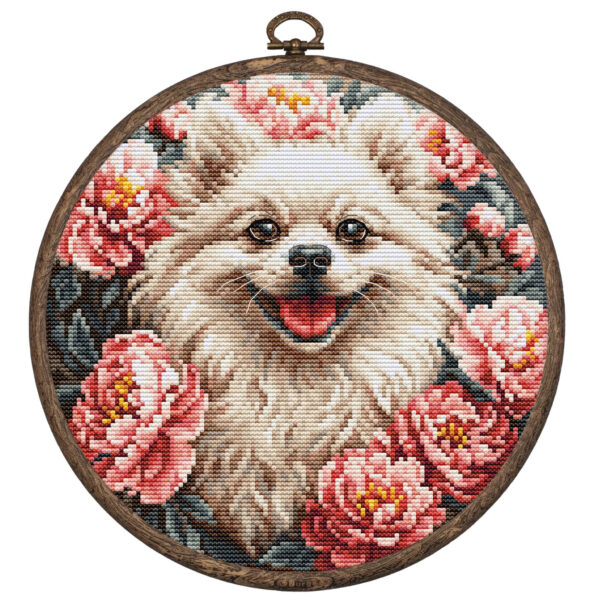 Tikkimiskomplekt rõngaga "Spitze" 19 x 19 cm SBC237