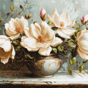 Cross Stitch Kit "The Mysterious Magnolias" 26,5x20cm SG707
