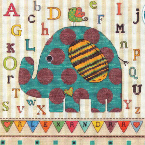 Baby elephant  25x25 cm D70-73988