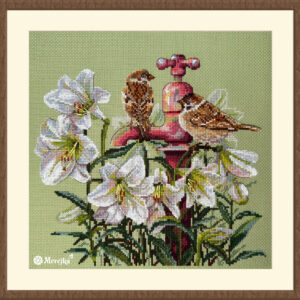 Among the Lilies 25x28 SK229