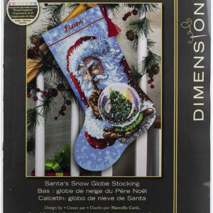 Stocking Santa Snow Globe D70-08985