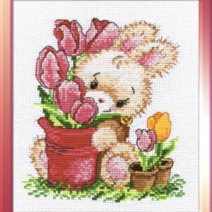 Rabbit with Tulips S715