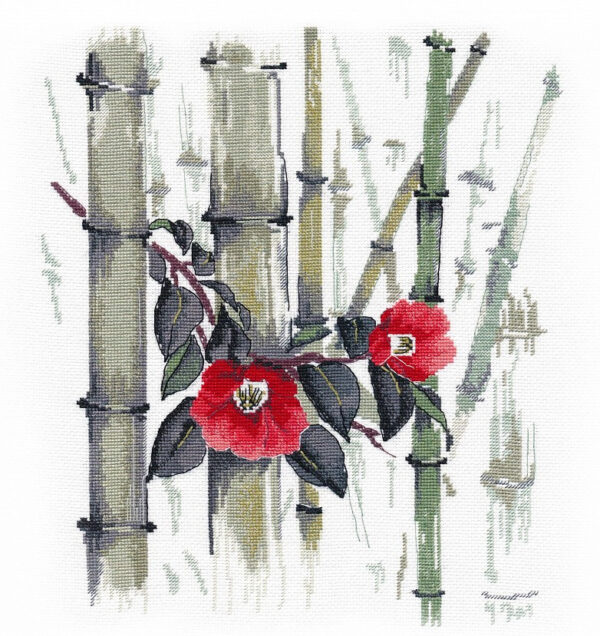 Camellias in Bamboo Grove S1268