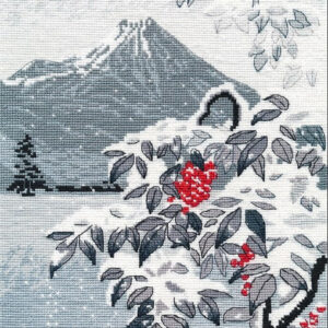 Winter landscape with mountain ash S1398
