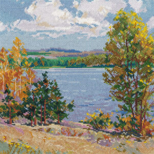 Autumn by the river 23x23 cm S1651