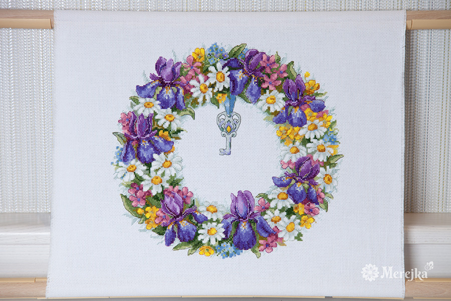 Wreath with Irises SK108