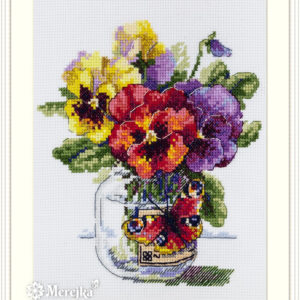 Pansies and Butterfly SK153