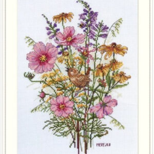 September Flowers and Wren SK197
