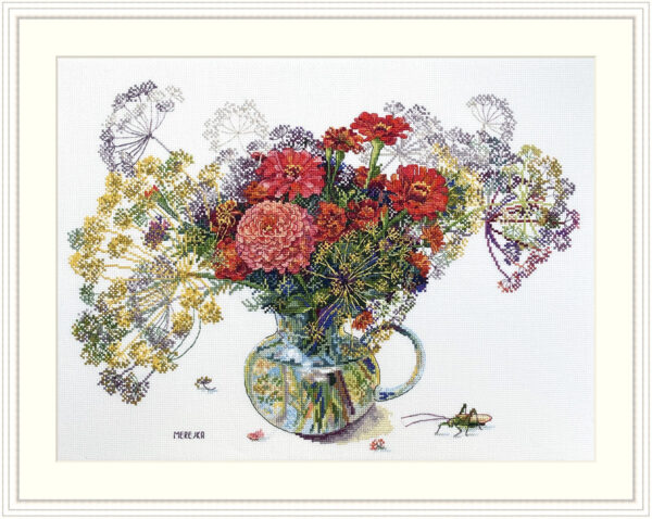Zinnia and Dill SK210A