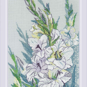 White Gladioli 21x30 cm SR2297