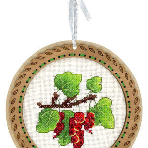 Tikand puidul Miniature. Summer berries. Currants 10x10 cm SO-131