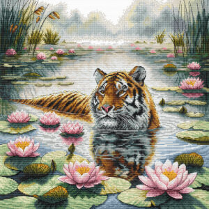 Tiger Among Water Lilies 30x30 cm AVA-P121