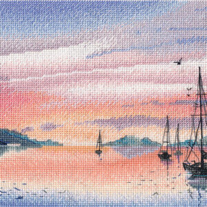Pink evening 37×15 cm S1677