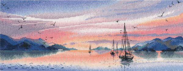 Pink evening 37×15 cm S1677