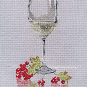 A glass of sparkling wine 18×25 cm S1680