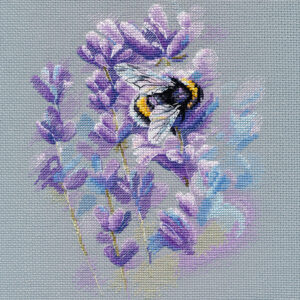 Bumblebee on lavender 15×20 cm S1683