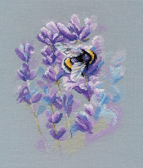 Bumblebee on lavender 15×20 cm S1683