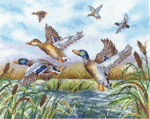 The ducks are flying 25,5 х 19,5 cm SANL-26