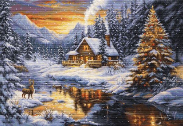 Winter Evening in the Mountains 51 x 35 cm SB721