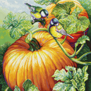 Birdies On Pumpkin 26x32 cm SBU5094