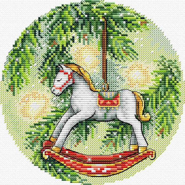 New Year's horse 16x16 cm SM-1252