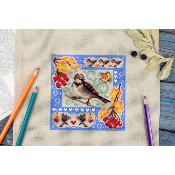 Mini sampler. Autumn composition 13x13 cm SNV-973 - Image 3
