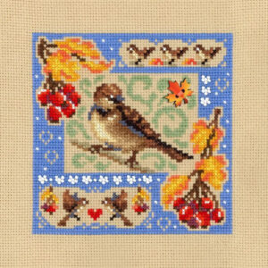 Mini sampler. Autumn composition 13x13 cm SNV-973