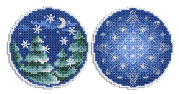 Christmas ball with patterns 9x9 cm SR-1124