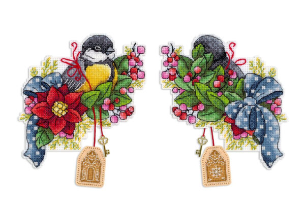 Festive titmouse 14x13 cm SR-1132