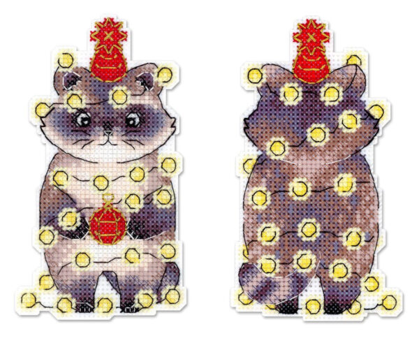 New Year's raccoon 12x7 cm SR-1175