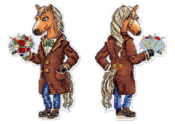 Horse in a coat 13x8 cm SR-1328