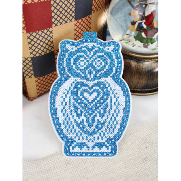 New Year's Toy: Snowy Owl 14x9 cm ST-1087 - Image 3