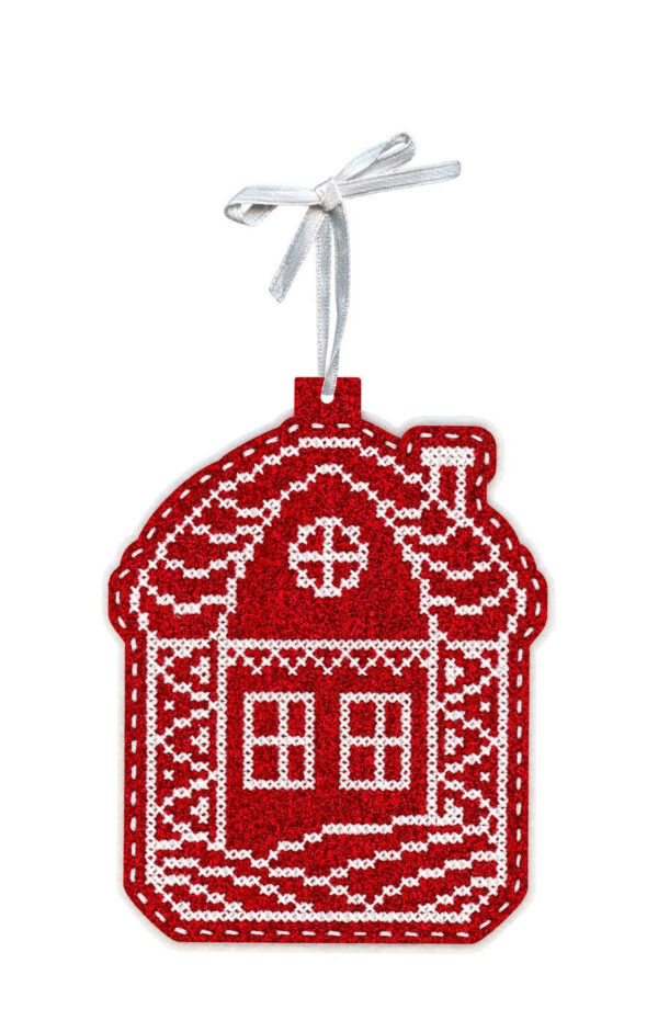 New Year's Toy: House in the snow 13x11 cm ST-1089