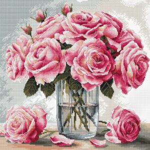 Vase of Roses 31.59 x 30.80 cm AVA-P090